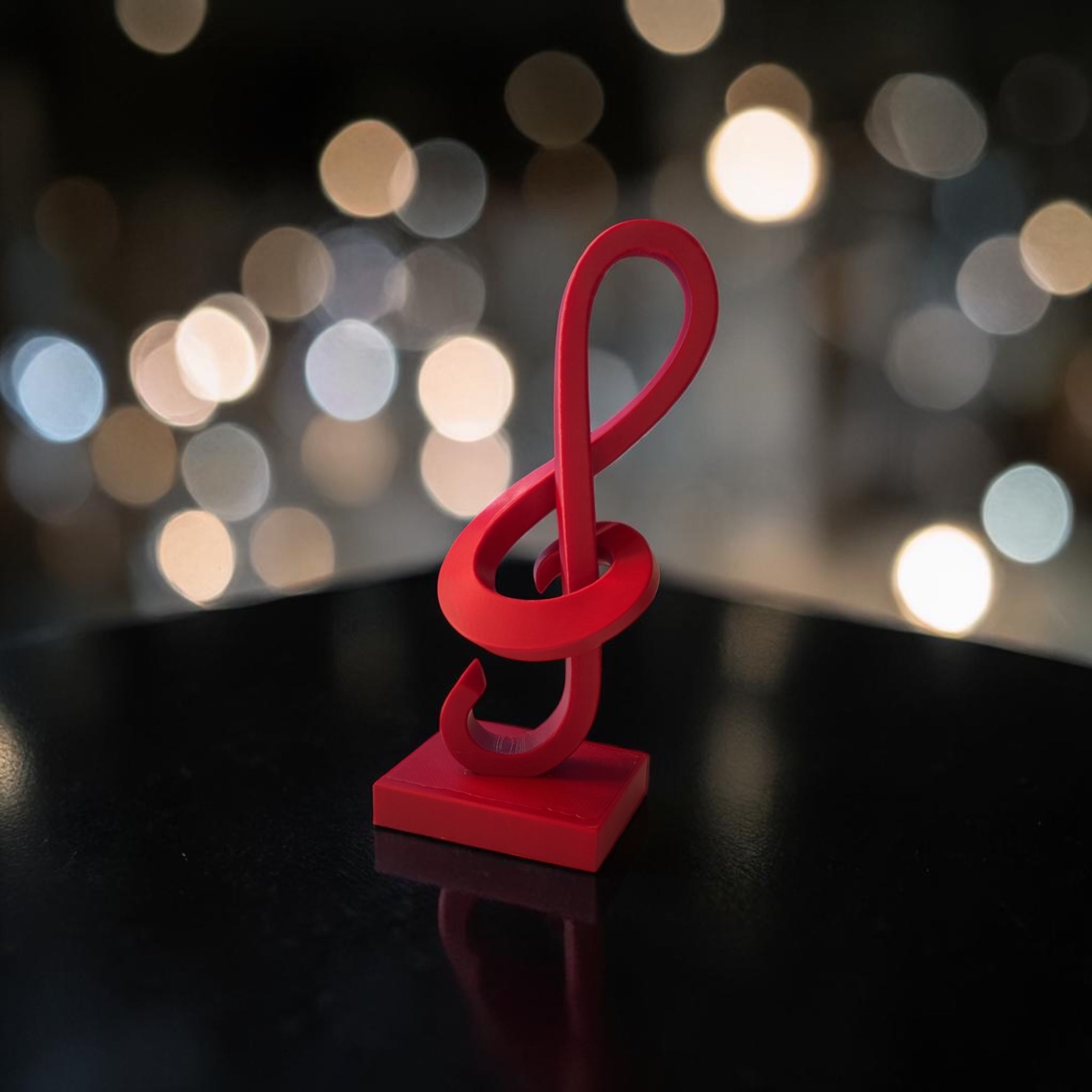 Decorative Red Musical Note