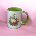 Personalized Mug with Floral Gnome