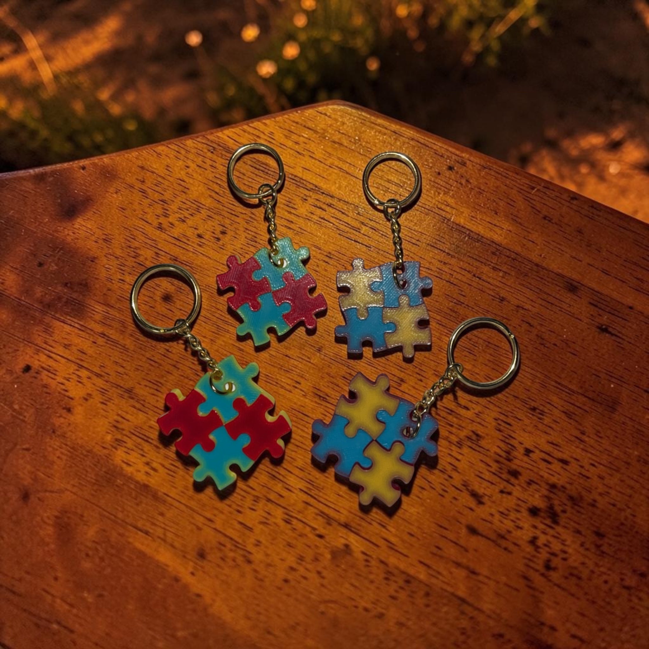 Autism Puzzle Keychain