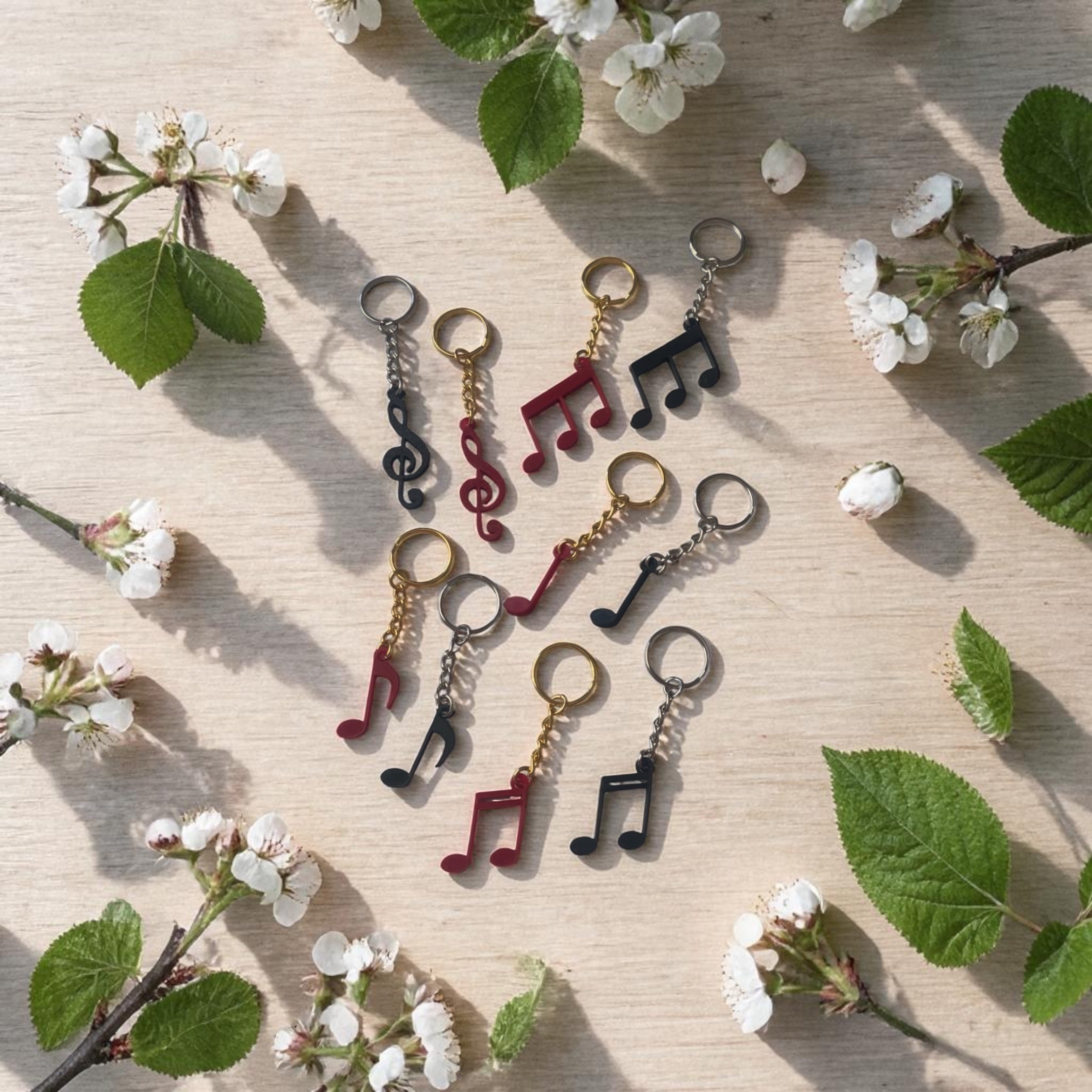 Musical Note Keychains