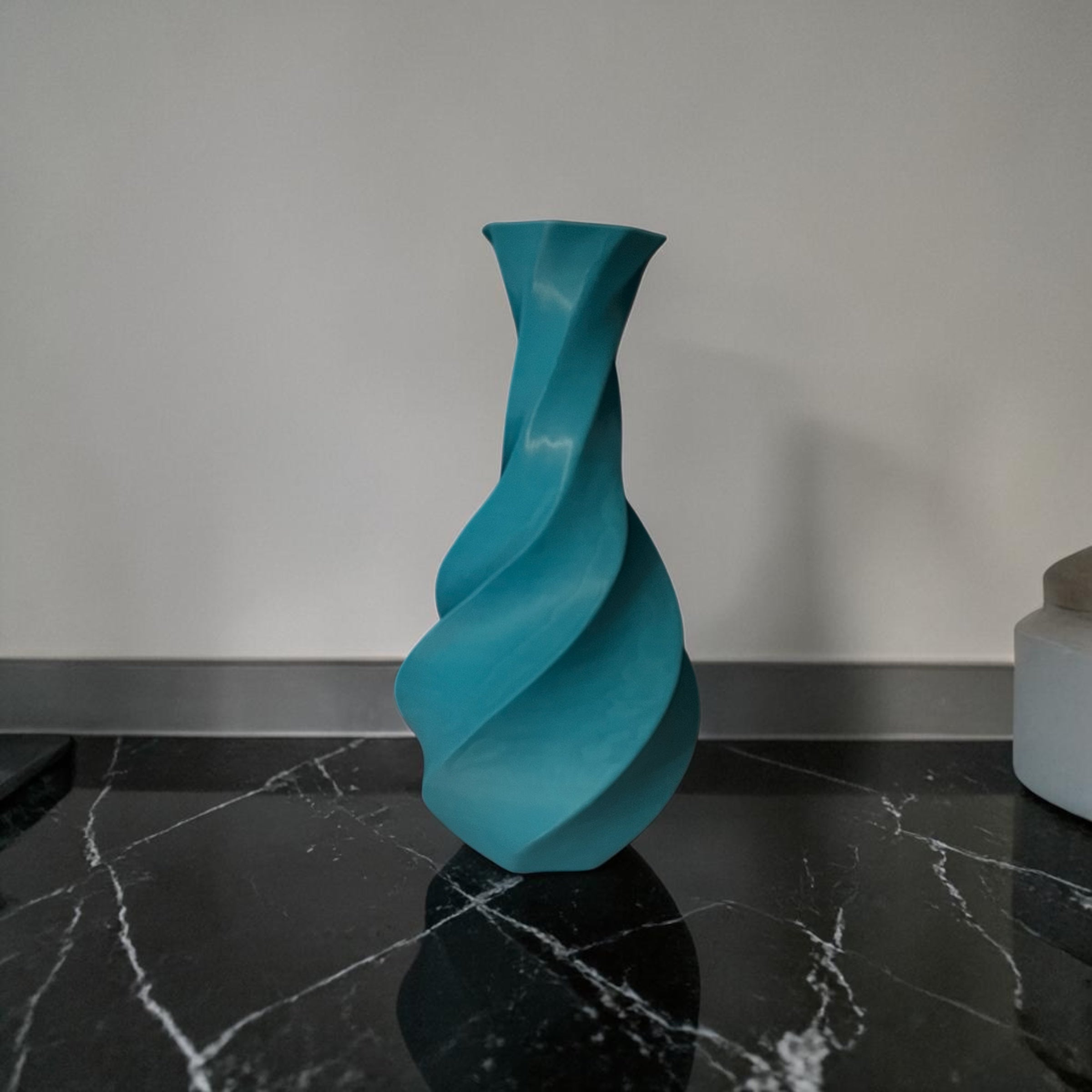 Modern White Spiral Vase
