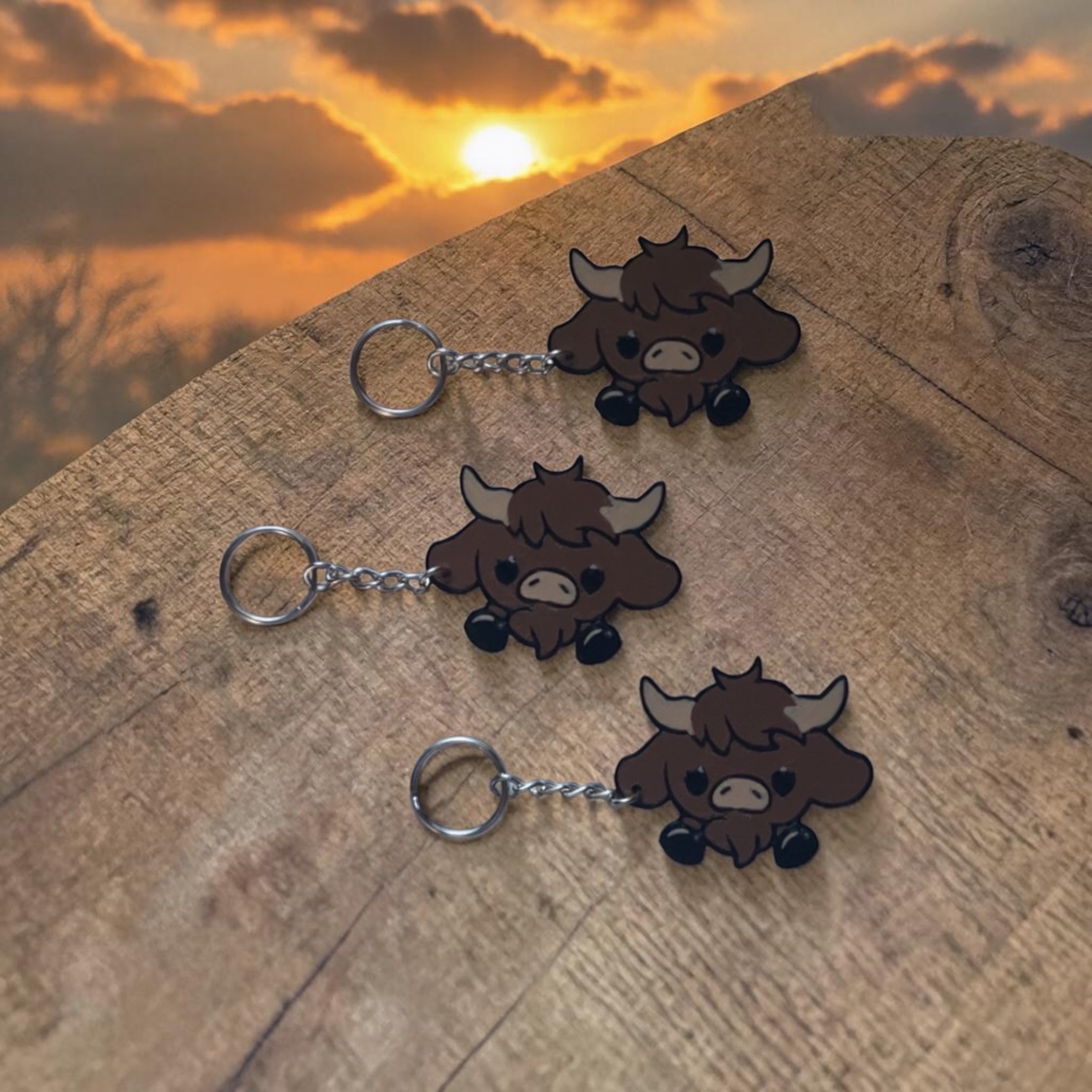 Highland Cow Keychains 🐮