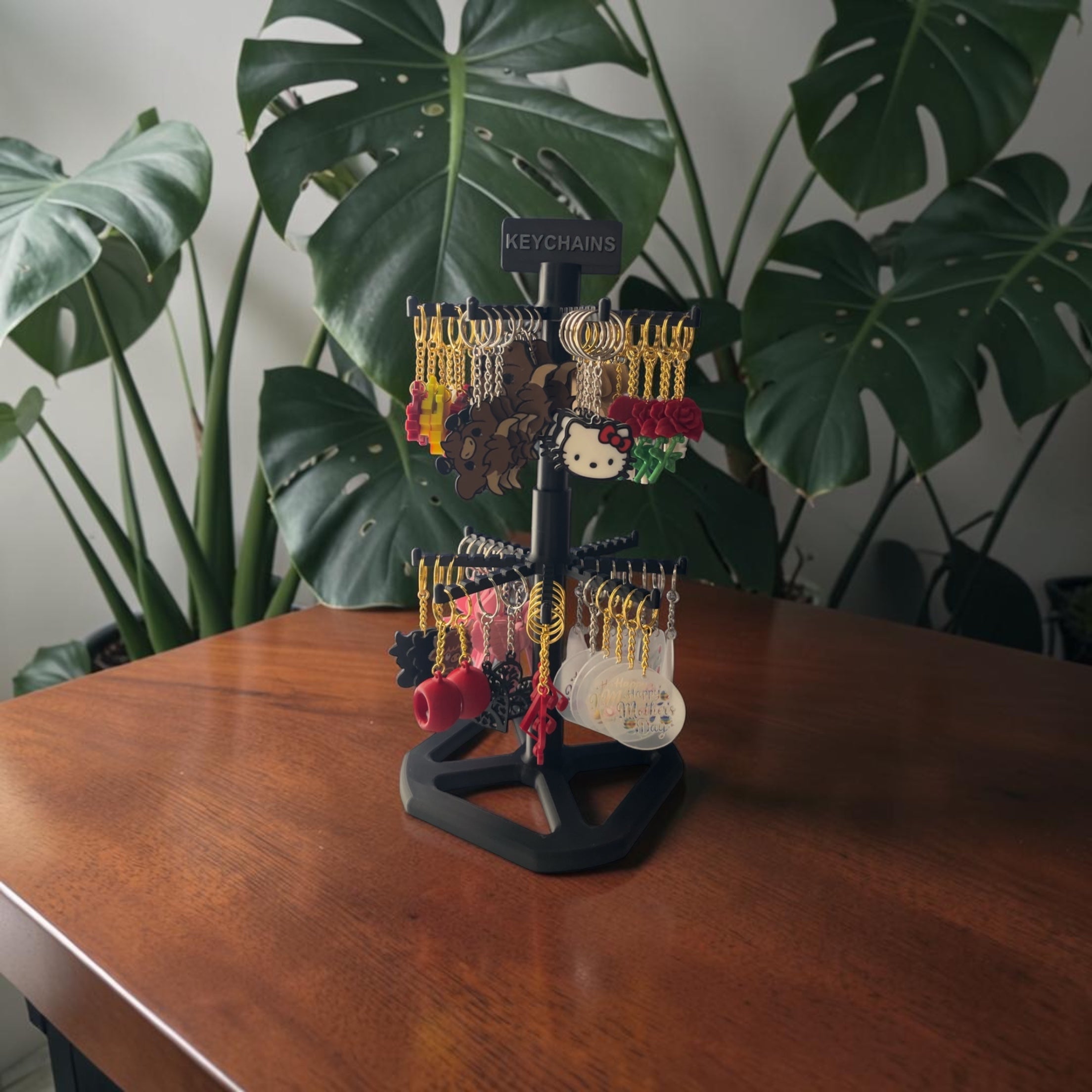 3D-Printed Keychain Stand | Modern Rotating Display