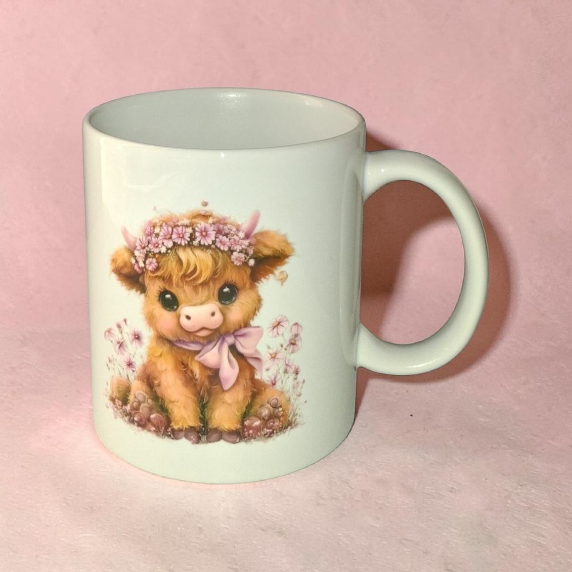 Rustic Highland Cow Ceramic Mug |